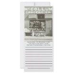 shopping list 1936 full color rack card
