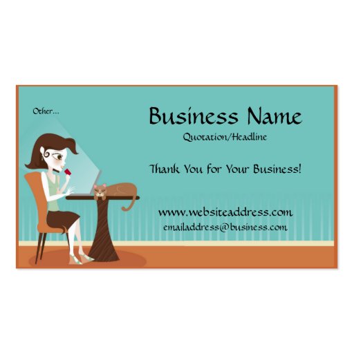 Shopping Online/Laptop Business Cards (front side)