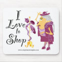 Shopping Queen Mousepad by jerryjindrich Shopping Queen Mousepad