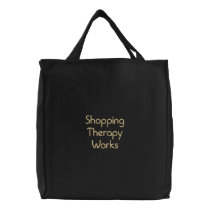 ShoppingTherapy Works embroidered bags