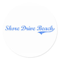 Shore Drive Beach Florida Classic Design Sticker