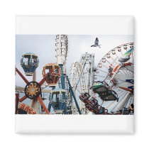 Shore Pier Square Magnet by SjStevenson Shore Pier Square Magnet