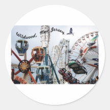Shore Pier-Wildwood Text Sticker