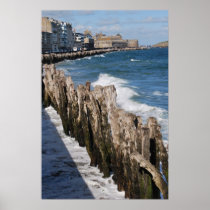 Shore waves print
