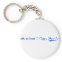 Shoreham Village Beach New York Classic Design Keychain
