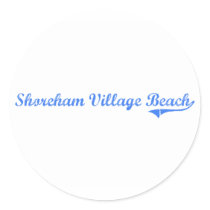 Shoreham Village Beach New York Classic Design Sticker