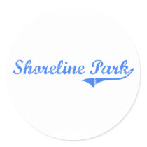 Shoreline Park Florida Classic Design Round Sticker