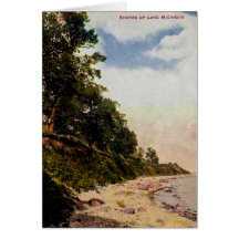 Shores of Lake Michigan - Vintage Greeting Cards