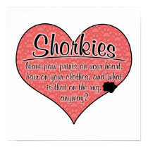 Shorkie Paw Prints Dog Humor posters