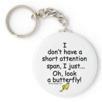 Short Attention Span Butterfly Key Chain