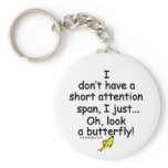 Short Attention Span Butterfly Key Chain
