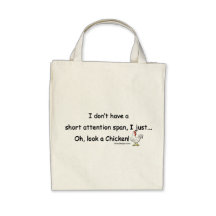 Short Attention Span Chicken Canvas Bag