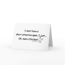 Short Attention Span Chicken cards by ironydesign Short Attention Span Chicken cards