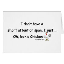 Short Attention Span Chicken cards