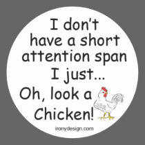 Short Attention Span Chicken Sticker