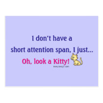Short Attention Span Kitty postcards