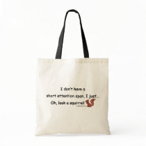 Short Attention Span Squirrel Canvas Bag