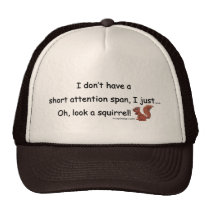 Short Attention Span Squirrel hats
