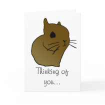short eared bunny, Thinking of you... | greeting c Cards