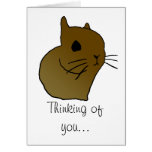 short eared bunny, Thinking of you... | greeting c Cards