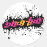 Shortee Black Paint Splatter Sticker