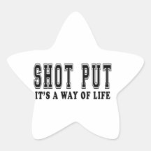 Shot put It's way of life Star Sticker