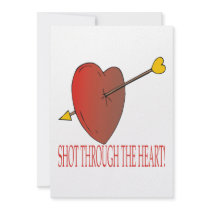 Shot Through The Heart Personalized Invites