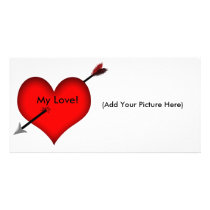 Shot Through The Heart!- Personalized Picture Card