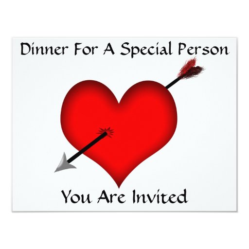 Shot Through The Heart!Romantic Dinner Invitation Zazzle