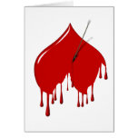 Shot to the Upside Down Heart (Anti-Valentine) Card