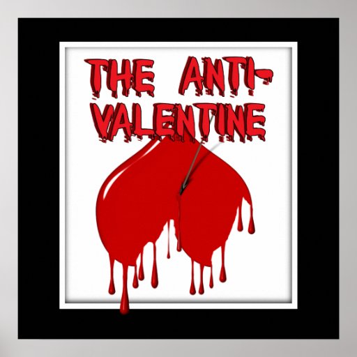 Shot to the Upside Down Heart (Anti-Valentine) Posters