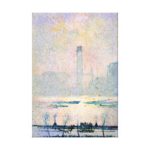 Shot Tower from Embankment 1880 Canvas Prints