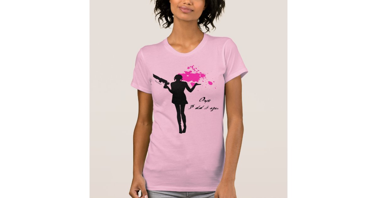 Shotgun Girl Pink 2 Shirt Zazzle