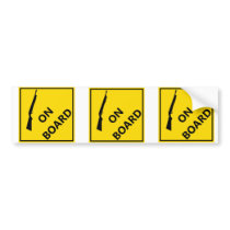 Shotgun On Board Bumper Stickers