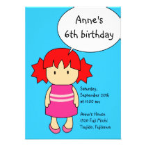 Shoujo 3 Birthday Invitation card invitations