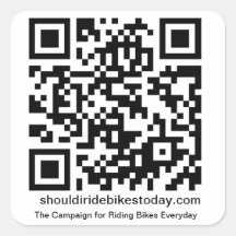 Should I Ride Bikes Today Square Sticker