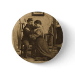 Shoulder Arms Antique Grayscale Vintage Stereoview Button
