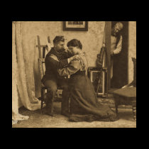 Shoulder Arms Antique Grayscale Vintage Stereoview t-shirts