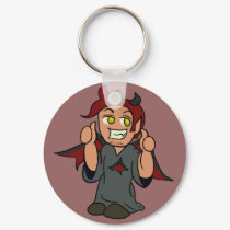 Shoulder Devil Keychain by LindsayDurbin Shoulder Devil Keychain