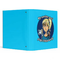 Shoulder devil plays rollerderby 3 ring binder