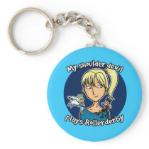 Shoulder devil plays rollerderby keychain