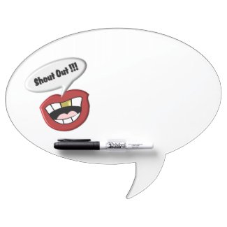 Shout Out Fun White Dry Erase Board w Hooks