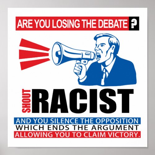 Shout Racist print