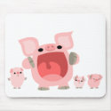 Shouting Cartoon Pigs Mousepad :)