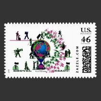 Shovel Ready Postage Stamp