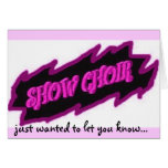 Show choir card- soprano