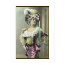 Show Girl Risque French Dancer Postcard