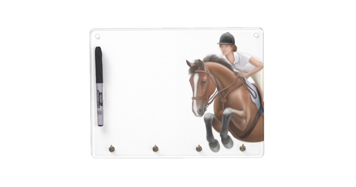 Show Jumper Horse Dry Erase Board Zazzle