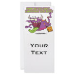 show me the candy funny halloween monster toon rack cards
