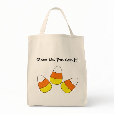 Show Me The Candy Halloween Tote canvas bags